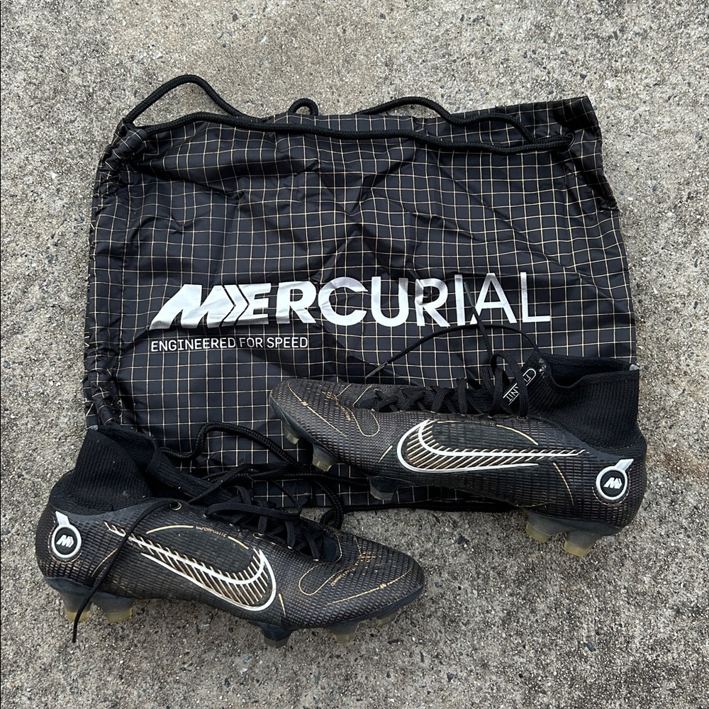 Nike Mercurial Black and White Soccer Cleats